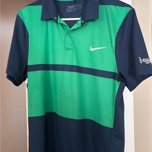 Nike Green and Navy Golf Polo Shirt